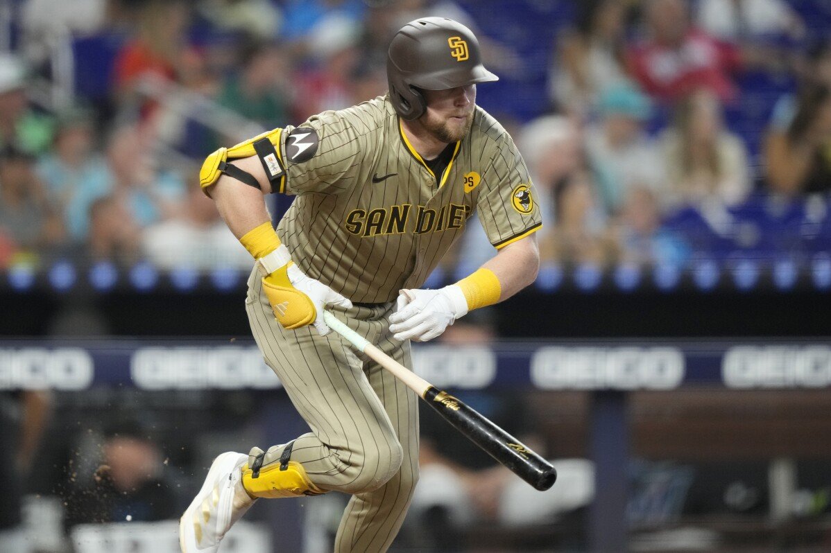 Burger bate seu terceiro home run consecutivo, Marlins vencem por 7-6 e quebram a sequência de sete vitórias dos Padres